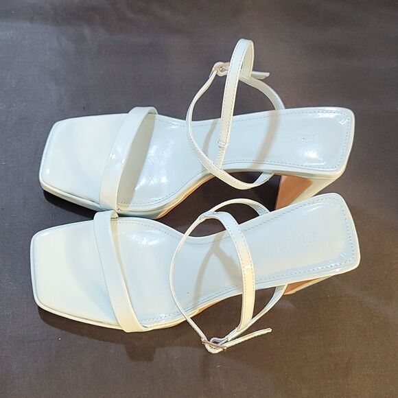BRAND NEW FOREVER 21 SQUARE TOE BLOCK HEEL SANDAL G1 - Picture 7 of 15